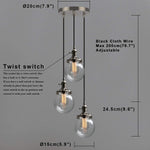 3 light ceiling light chandelier globe glass pendant lighting