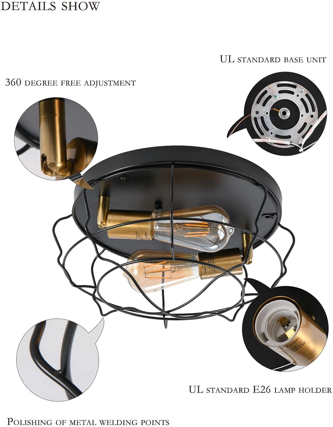 2 light flush mount light fixture black farmhouse cage close to ceiling light fixtures