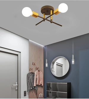 2 light close to ceiling lamp modern sputnik ceiling light fixture