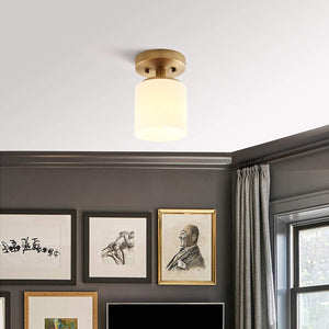 Modern glass ceiling light fixture 1 light semi flush mount light fixture