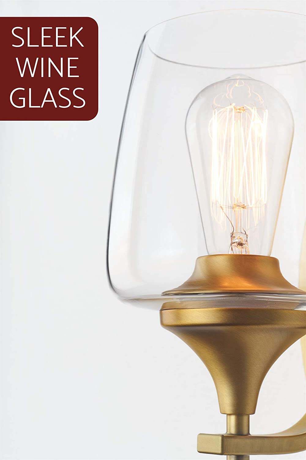 Modern wall lighting fixture single glass home wall sconce with brass finish