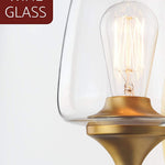 Modern wall lighting fixture single glass home wall sconce with brass finish