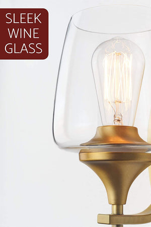 Modern wall lighting fixture single glass home wall sconce with brass finish