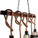 Rust farmhouse pendant light fixture for kitchen vintage 5 light black wood pendant lamp