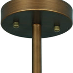 6 light vintage industrial barn floral ceiling light with copper finish