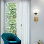 Glass globe wall sconce industrial wall light fixture
