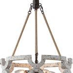 4 light dining chandelier rust wood farmhouse pendant light fixture