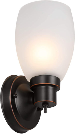 Indoor wall sconce with switch industrial glass wall light fixture