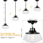 Industrial Semi Flush Mount Ceiling Light glass ceiling lamp fixture
