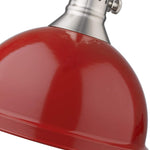 Red dome pendant light fixture vintage pendant island lights with nickel finish
