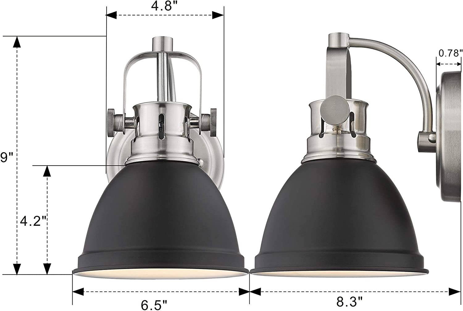 Black vanity wall light hallway wall lamp