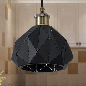 Industrial geometric hanging light retro black pendant lighing