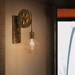 2 pack retro wall light vintage cage hardwired wall sconce