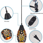 Black hanging plug in light fixture swag  pendant light fixtures