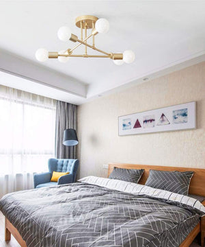 6 light sputnik ceiling chandelier modern ceiling lamp fixture