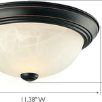 2 pack dimmable ceiling light fixture Alabaster glass ceiling lamp