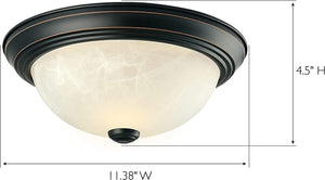 2 pack dimmable ceiling light fixture Alabaster glass ceiling lamp
