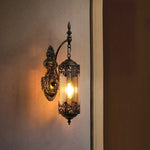 Rust glass wall sconce vintage industrial wall lamp