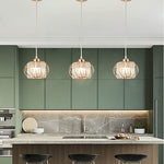 Modern gold pendant light crystal ceiling hanging lamp