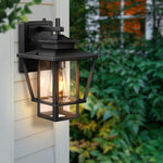 2 pack sensor outdoor wall lantern seeded glass dusk to dawn wall light