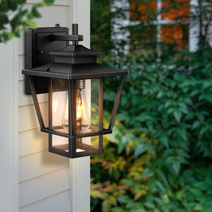 2 pack sensor outdoor wall lantern seeded glass dusk to dawn wall light