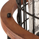 4 light industrial chandelier rust drum black hanging pendant
