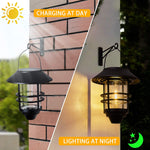 2 pack hanging solar lights outdoor hanging lantern