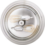 13 inch round ceiling lighting fixture nickel glass ceiling lamp
