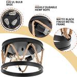 3 light rope ceiling light fixture industrial farmhouse flush mount ceiling light
