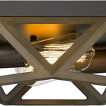 2 light antique ceiling lamp fixture cage flush mount ceiling lighting fixture