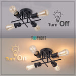 4 light sputnik ceiling light fixture black room lights