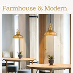 2 pack farmhouse pendant lamp industrial dome ceiling pendant light fixture