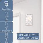Modern simplicity wall light white frame wall fixture