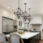 4 light pendant light rust vintage farmhouse chandelier
