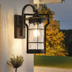 Modern outdoor house lights black wall mount exterior wall lamp sconce light with glass shade