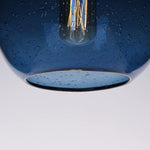 Blue glass pendant light globe hanging pendant lamp for kitchen