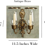 2 pack classic wall sconce antique brass wall light fixture
