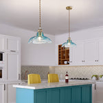 Modern hanging kitchen lights glass adjutable pendant light
