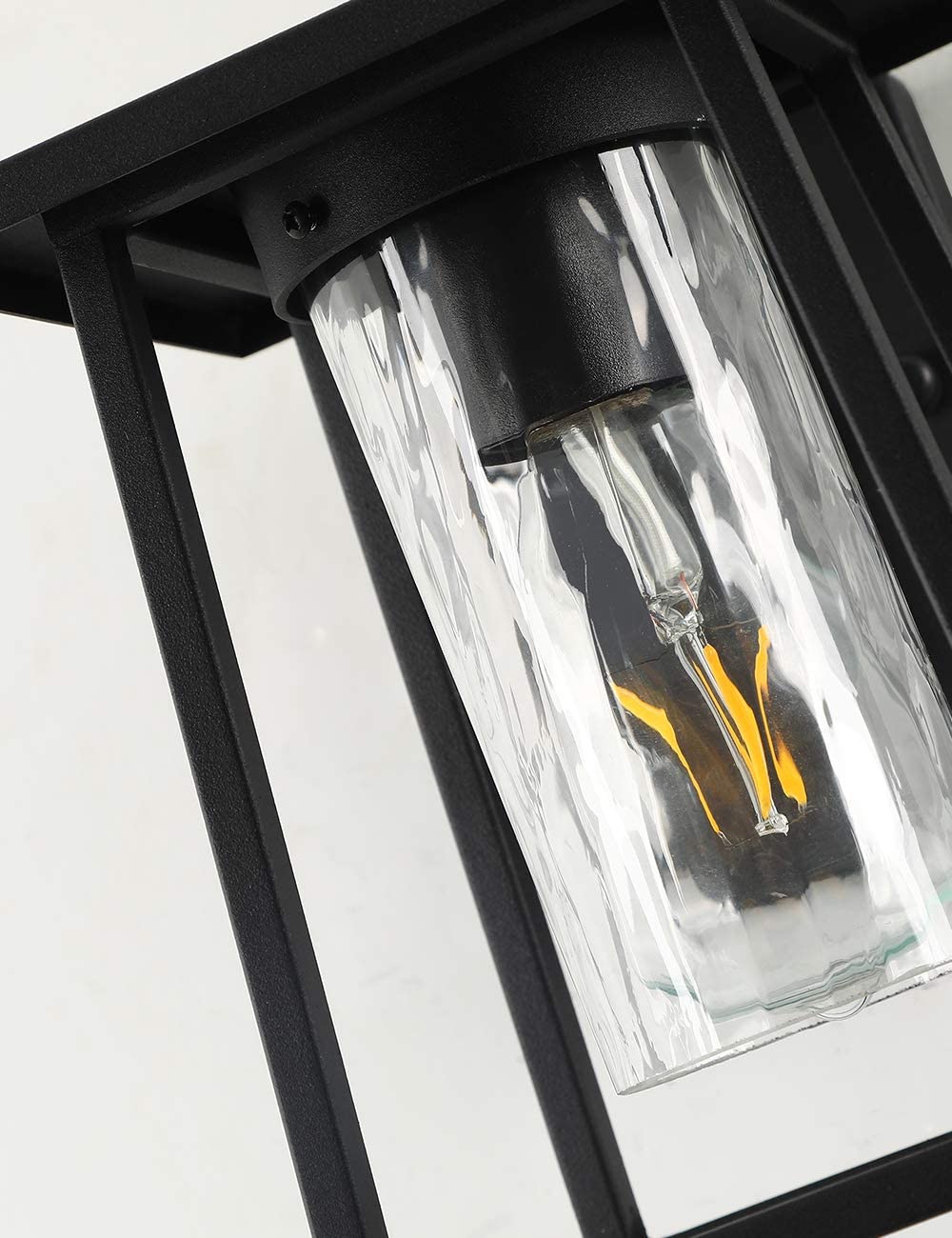 Modern outdoor wall light fixtures black exterior wall lantern with glass shade