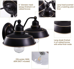 2 light rust vanity wall light black industrial wall mount lighting fixture