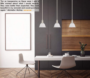 Modern adjustable frosted glass pendant light with nickel brushed finish