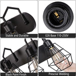 3 light rustic wall light black cage wall light fixture