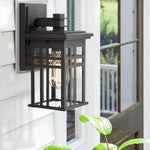 2 pack black glass wall mounted fixture