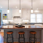 Mini pendant lighting for kitchen island dual glass hanging ceiling light