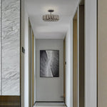 3 light modern semi flush mount light black wood left design ceiling light fixture