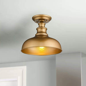 Ceiling Light Semi Flush Mount Indoor Ceiling Light Fixture with Gold Finish