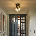 3 light ceiling light fixture black farmhouse flush mount ceiling lamp