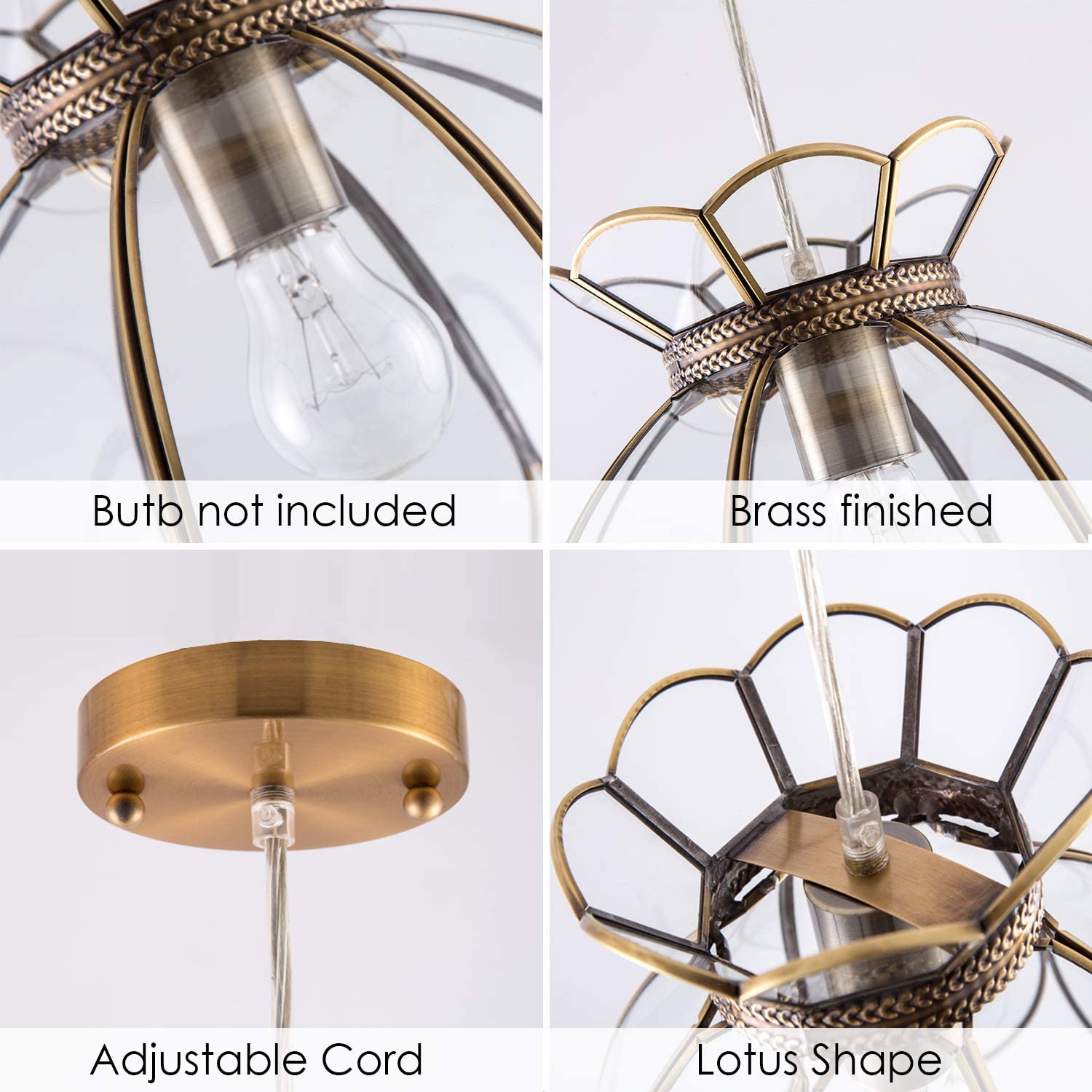 Lotus flower pendant light modern grass pendant lamp