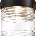 Jelly jar glass wall sconce