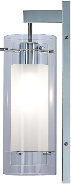 Modern wall sconce glass wall light with chrome finish